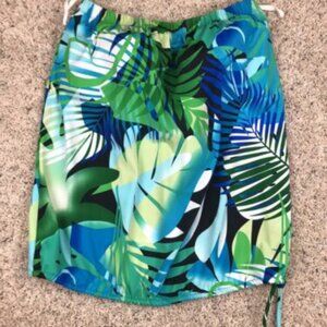 T.H.E. Womens Floral Swim Top Swimwear Size 14 Blue Green Good Shape Plants